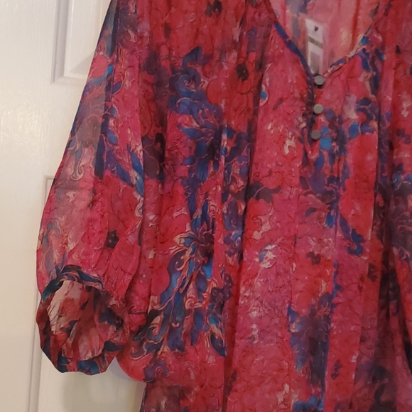 Nine West Colorful Blouse Large - Picture 3 of 6